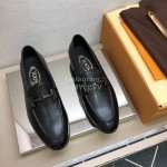 Tods Calf Leather Casual Business Shoes Black For Men 
