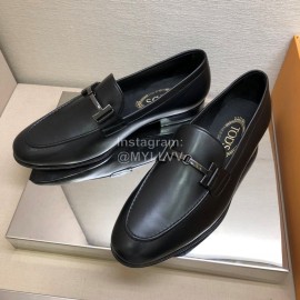 Tods Calf Leather Casual Business Shoes Black For Men 