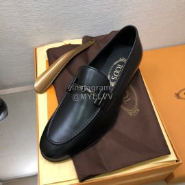 Tods Calf Leather Casual Business Shoes Black For Men 