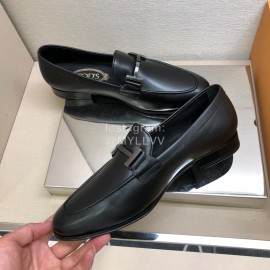 Tods Calf Leather Casual Business Shoes Black For Men 