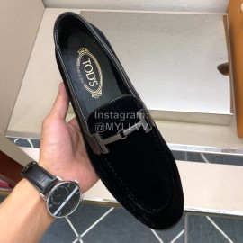 Tods Velvet Calf Leather Casual Business Shoes For Men 