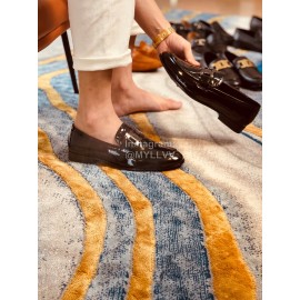 Tods Patent Leather Casual Business Shoes For Men Black