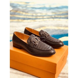 Tods Leather Casual Business Shoes For Men Black 