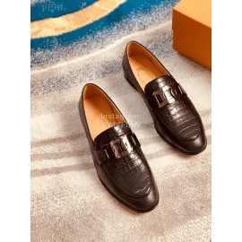 Tods Leather Casual Business Shoes For Men Black 