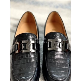 Tods Leather Casual Business Shoes For Men Black 