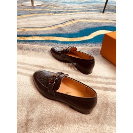 Tods Leather Casual Business Shoes For Men Black 