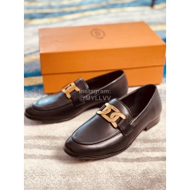 Tods Leather Casual Business Shoes For Men Coffee