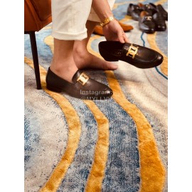 Tods Leather Casual Business Shoes For Men Coffee