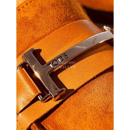 Tods Velvet Leather Casual Business Shoes For Men Tan