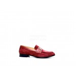 Tods Velvet Leather Casual Business Shoes For Men Wine Red