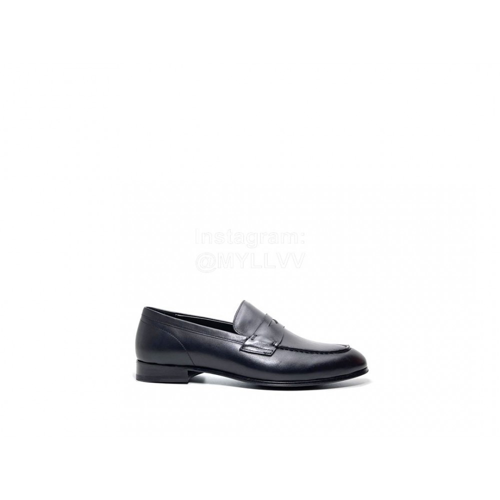 Tods Cowhide Casual Business Shoes For Men Black