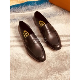 Tods Cowhide Casual Business Shoes For Men Black