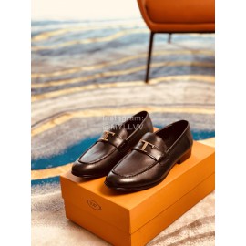 Tods Cowhide Casual Business Shoes For Men Brown