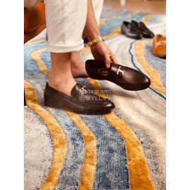 Tods Cowhide Casual Business Shoes For Men Brown