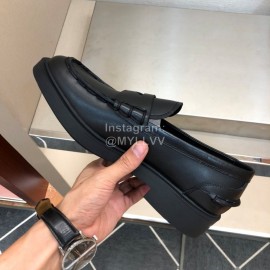 Tods Oil Wax Cowhide Loafers For Men Black