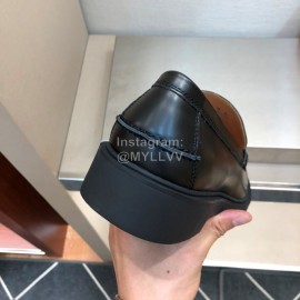 Tods Black Oil Wax Cowhide Loafers For Men 