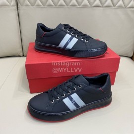 Tods New Calf Leather Lace Up Casual Sneakers For Men Black