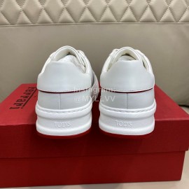 Tods New Calf Leather Lace Up Casual Sneakers For Men White