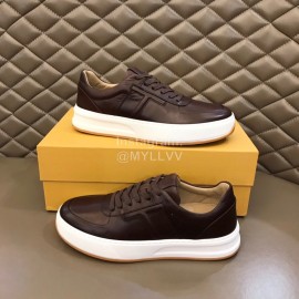 Tods Calf Leather Thick Soled Sneakers For Men Black
