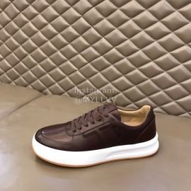 Tods Calf Leather Thick Soled Sneakers For Men Black