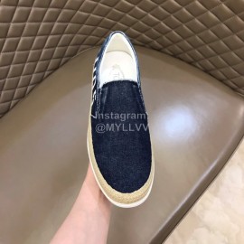 Tods Denim Woven Hemp Rope Casual Loafers For Men 