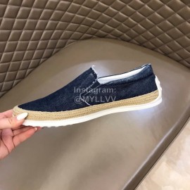 Tods Denim Woven Hemp Rope Casual Loafers For Men 