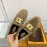 Tods Autumn Winter Retro Golden Buckle Lamb Wool Shoes For Women Brown