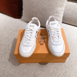 Tods Autumn Retro Calf Leather Shoes For Men White