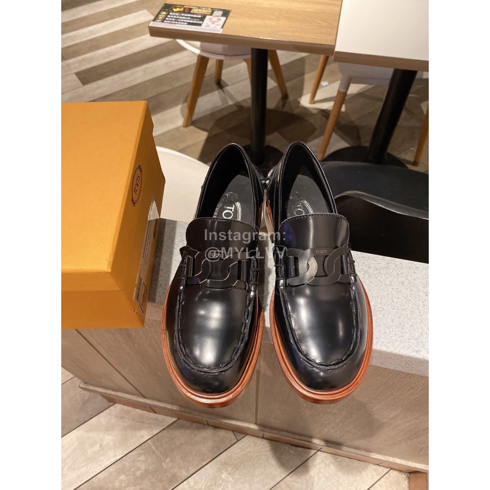 Tods Autumn Winter New Cowhide Muller Shoes For Women Black