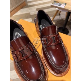 Tods Autumn Winter New Cowhide Muller Shoes For Women Wine Red