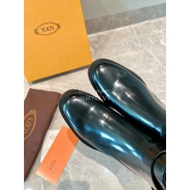 Tods Autumn Winter New Cowhide Short Boots For Women Black