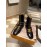 Tods Winter Calf Tassel Retro Boots For Women Black