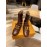 Tods Winter Calf Tassel Retro Boots For Women Brown