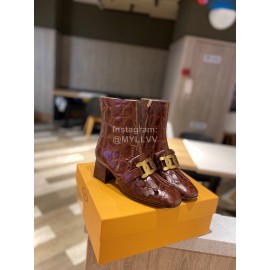 Tods Winter Calf Tassel Retro Boots For Women Brown