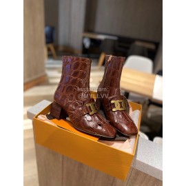 Tods Winter Calf Tassel Retro Boots For Women Brown