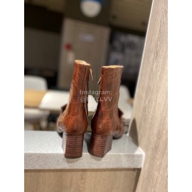 Tods Winter Calf Tassel Retro Boots For Women Brown