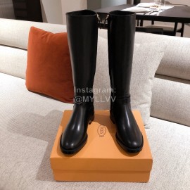Tods Autumn Winter New Cowhide Boots For Women Black