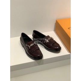 Tods Fashion Tassel Calf Leather Shoes For Women Purplish Red