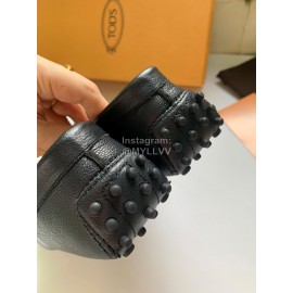 Tods Fashion Calf Leather Tassel Shoes For Women Black