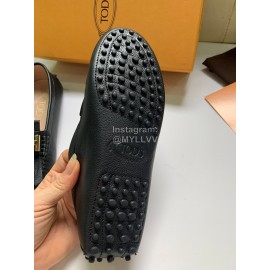 Tods Fashion Calf Leather Tassel Shoes For Women Black