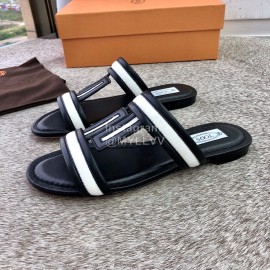Tods Summer Fashion Flat Heel Slippers For Women Black