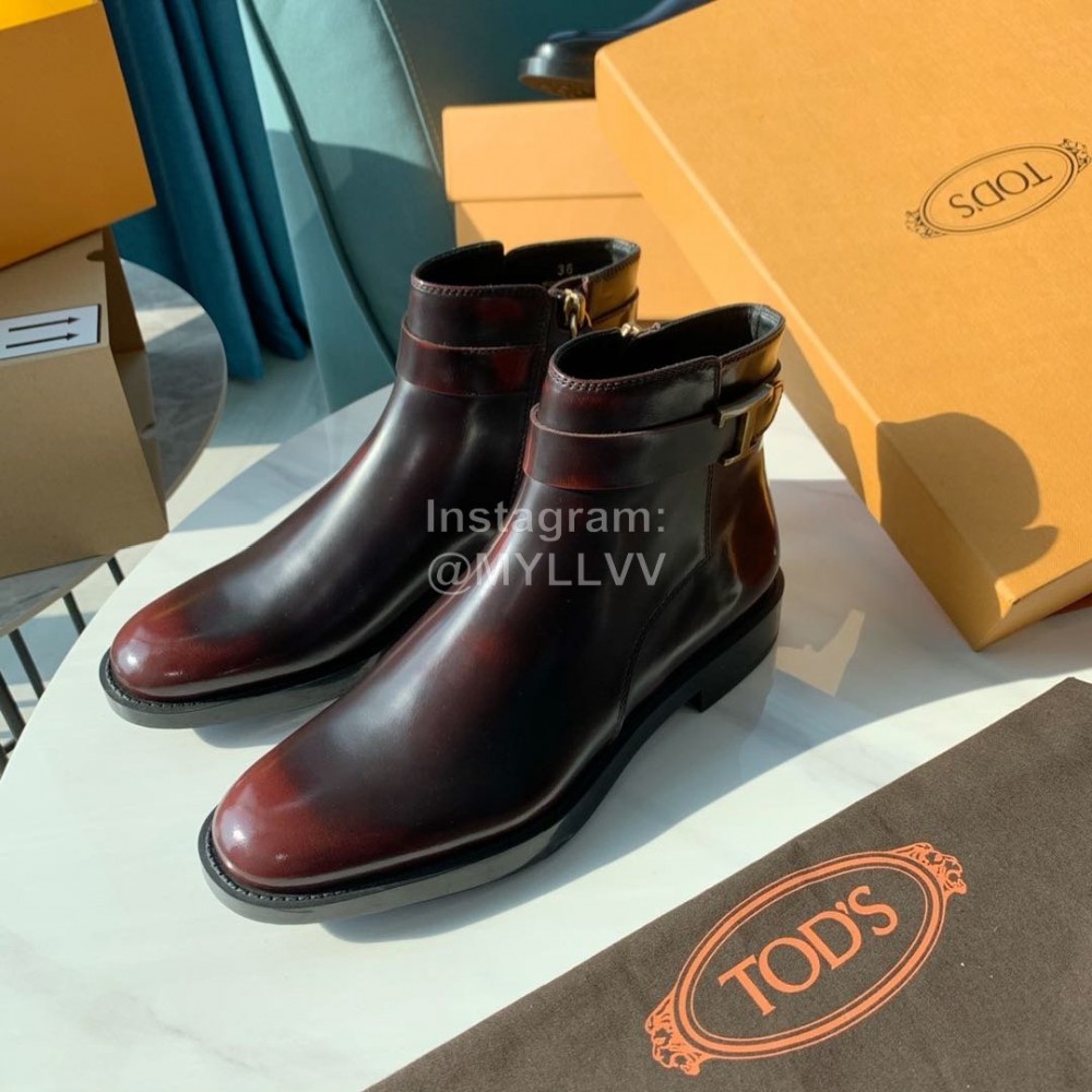 Tods Autumn Winter New Calf Short Boots For Women Brown