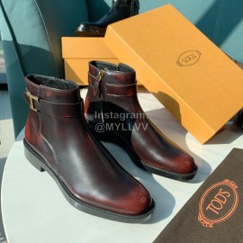 Tods Autumn Winter New Calf Short Boots For Women Brown