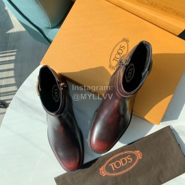 Tods Autumn Winter New Calf Short Boots For Women Brown