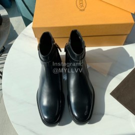 Tods Autumn Winter New Calf Short Boots For Women Black