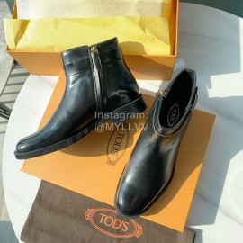 Tods Autumn Winter New Calf Short Boots For Women Black