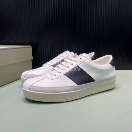 Tom Ford Calf Leather Lace Up Sneakers For Men Black