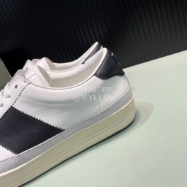 Tom Ford Calf Leather Lace Up Sneakers For Men Black