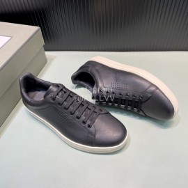Tom Ford Black Calf Leather Lace Up Sneakers For Men