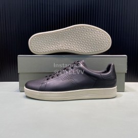 Tom Ford Black Calf Leather Lace Up Sneakers For Men